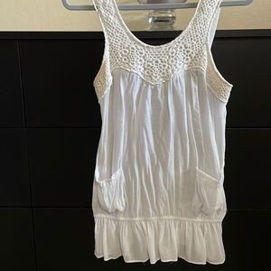 White sheer top.  Size M